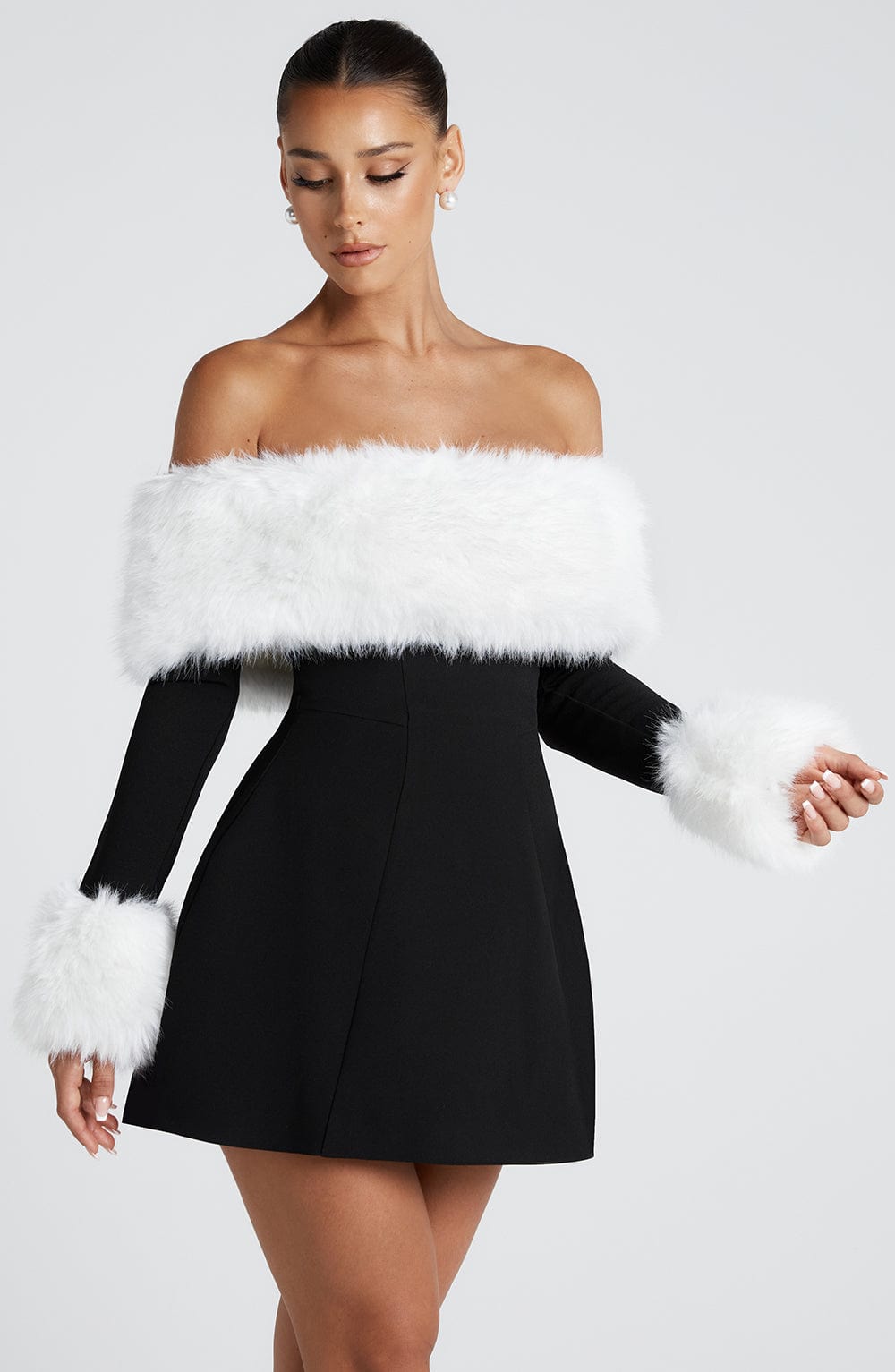 minilena Villanelle Mini Dress Black/White