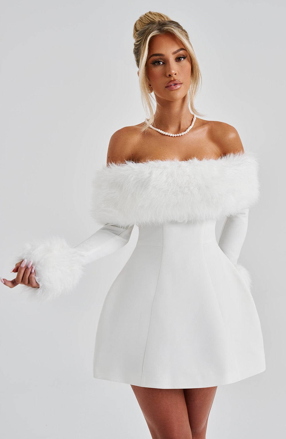 minilena Villanelle Mini Dress Ivory