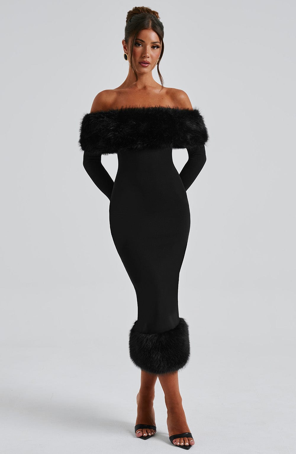 minilena Vittoria Midi Dress-Black None