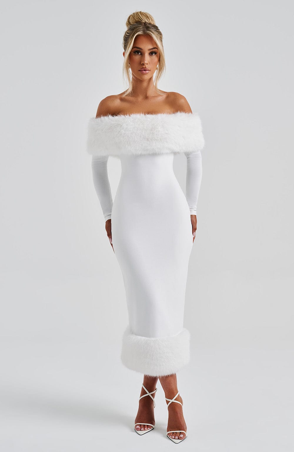 minilena Vittoria Midi Dress Ivory