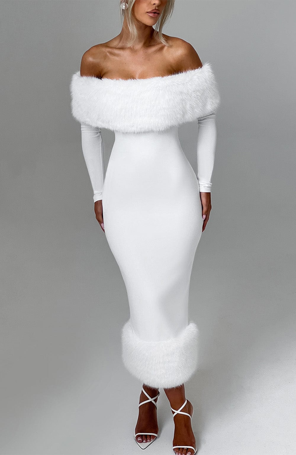 minilena Vittoria Midi Dress Ivory