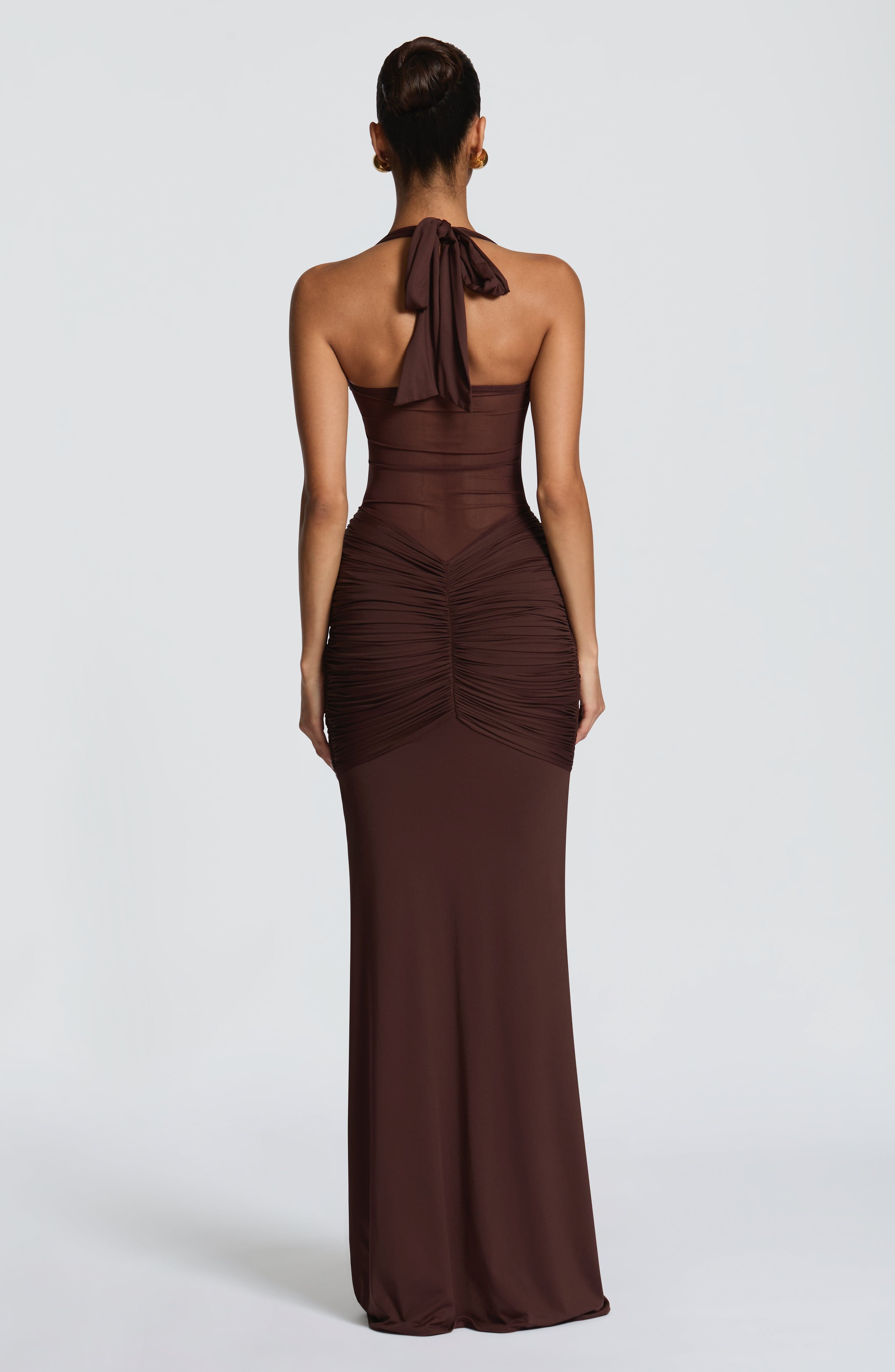 minilena Vixen Maxi Dress Plum Brown