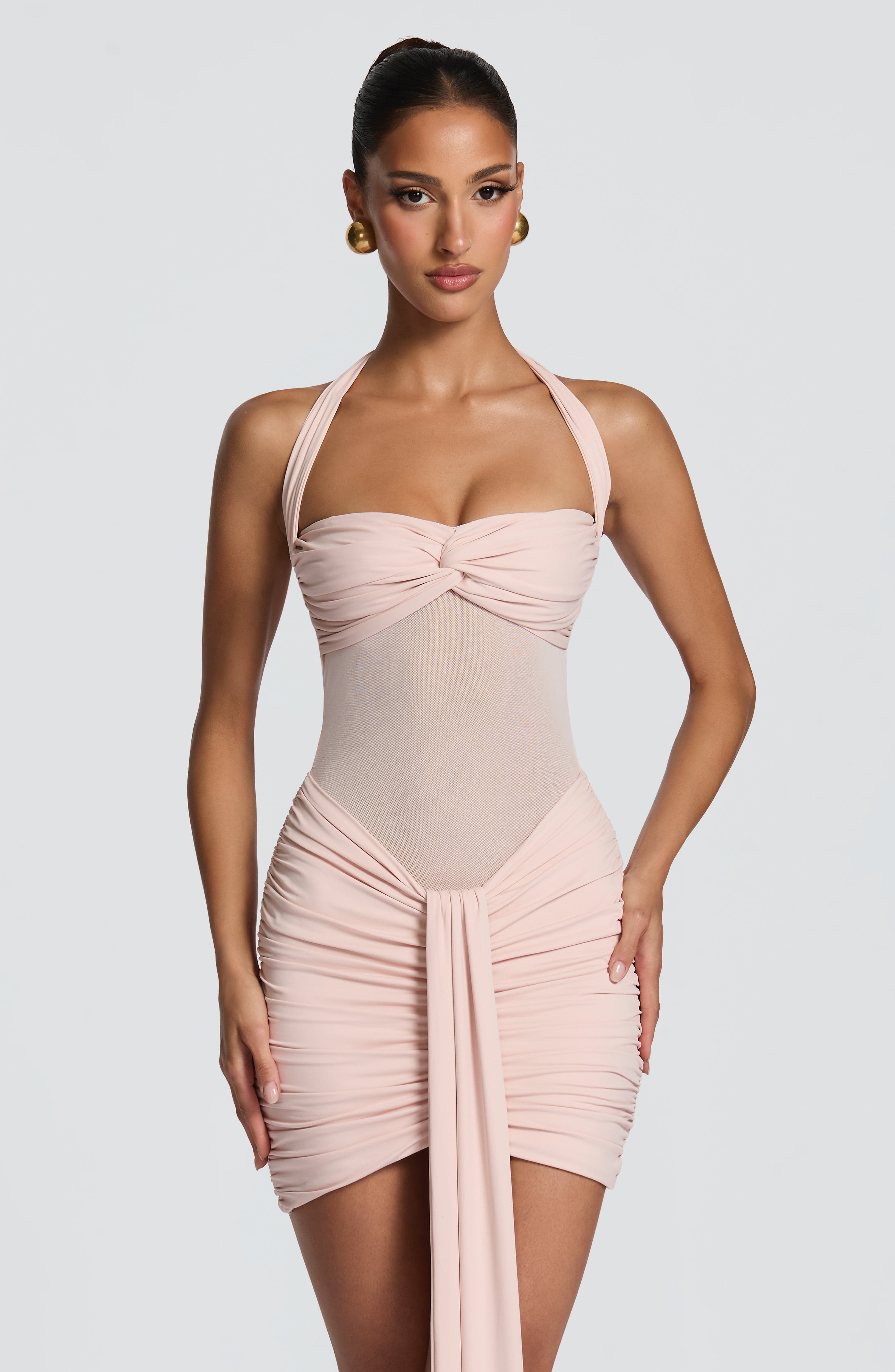 minilena Vixen Mini Dress Soft Blush