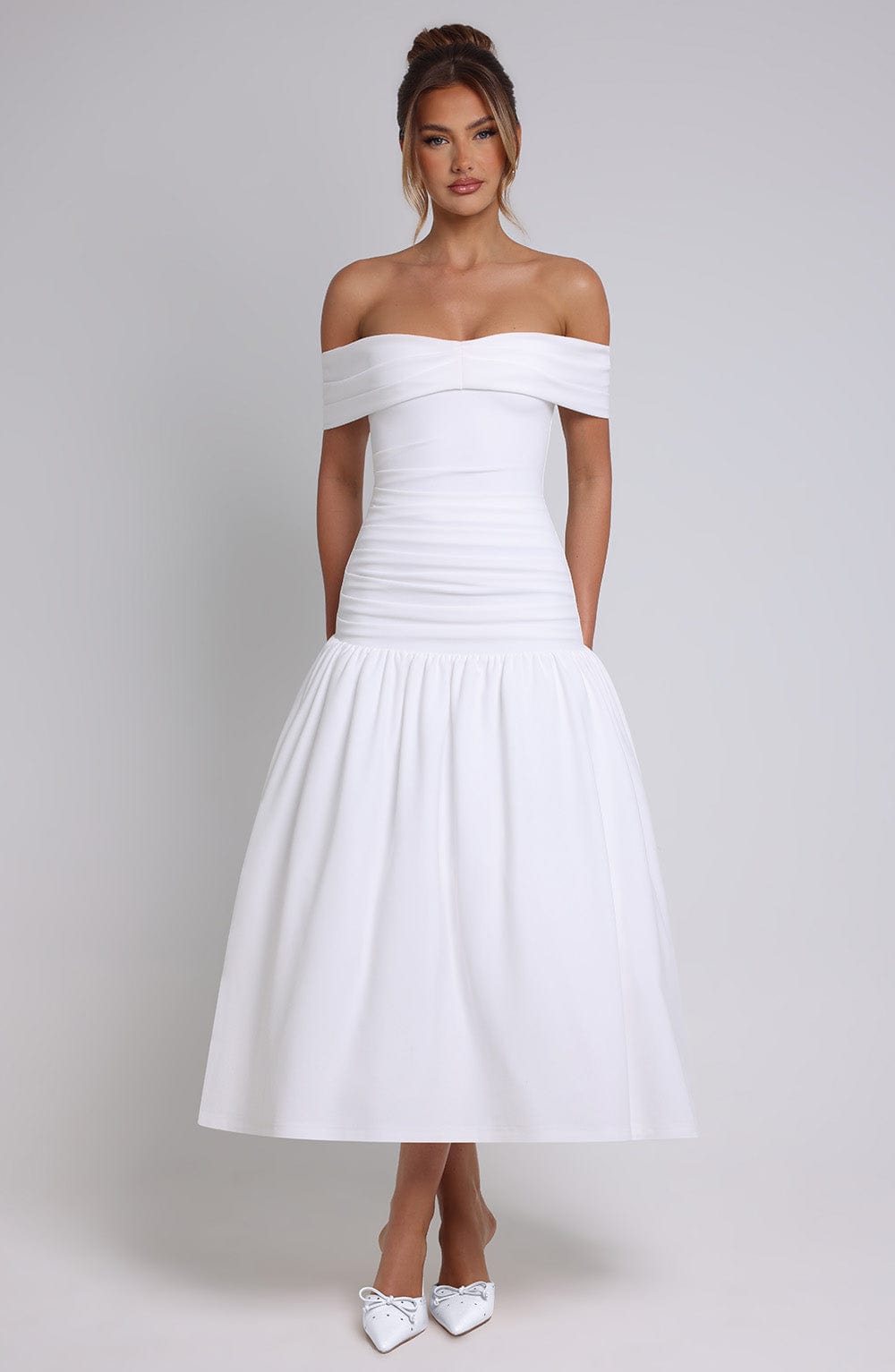 minilena Wilhelmina Midaxi Dress Ivory