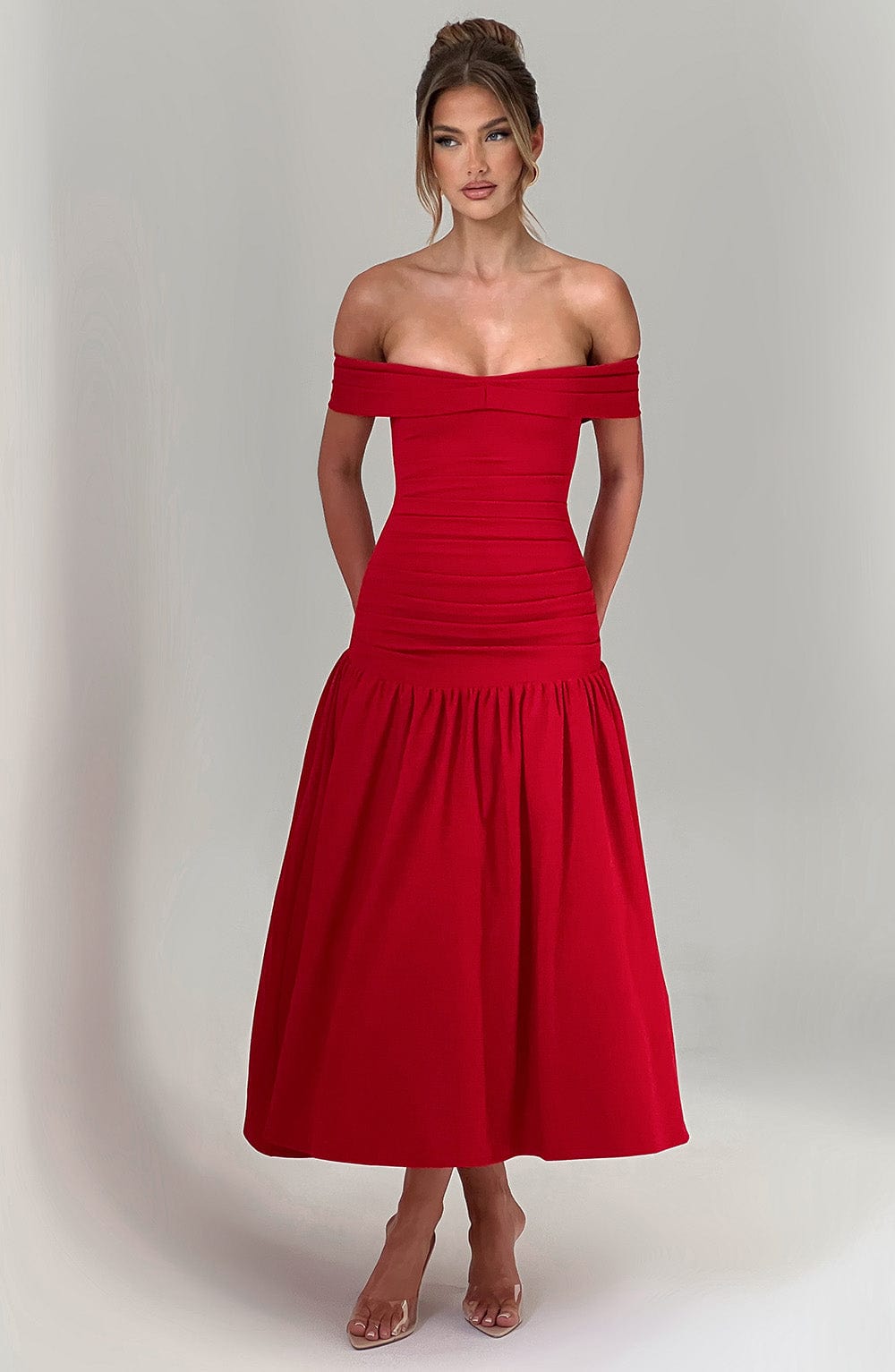 minilena Wilhelmina Midaxi Dress Red