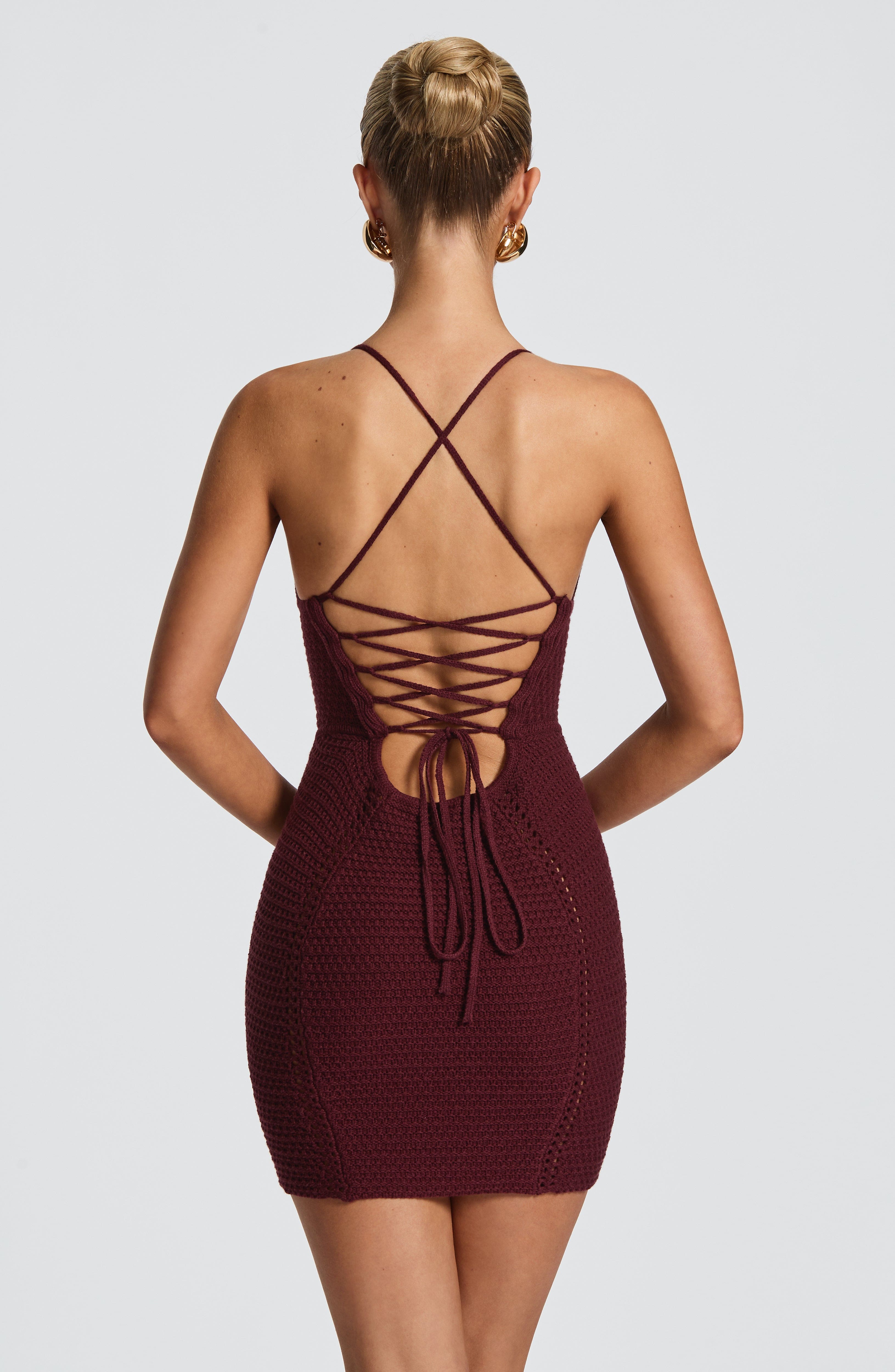 minilena Xanthe Mini Dress Cherry Lacquer