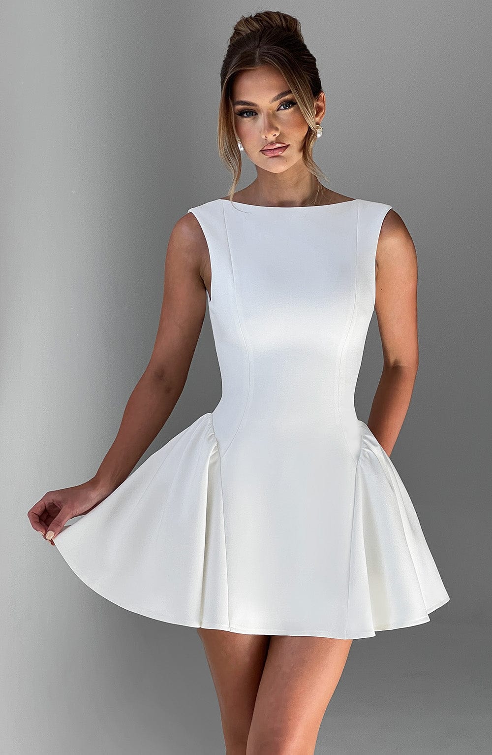 minilena Yalina Mini Dress Ivory