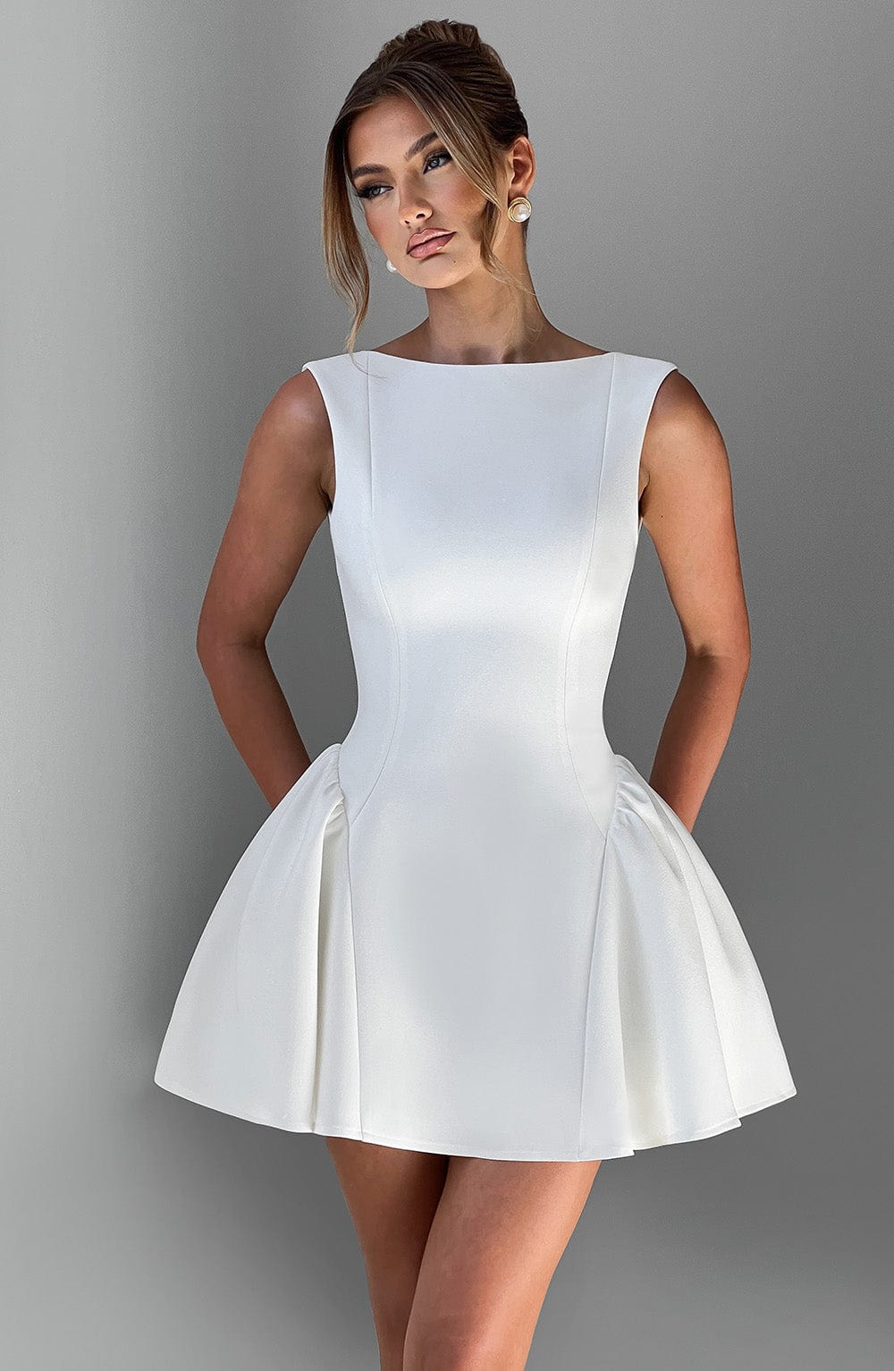 minilena Yalina Mini Dress Ivory