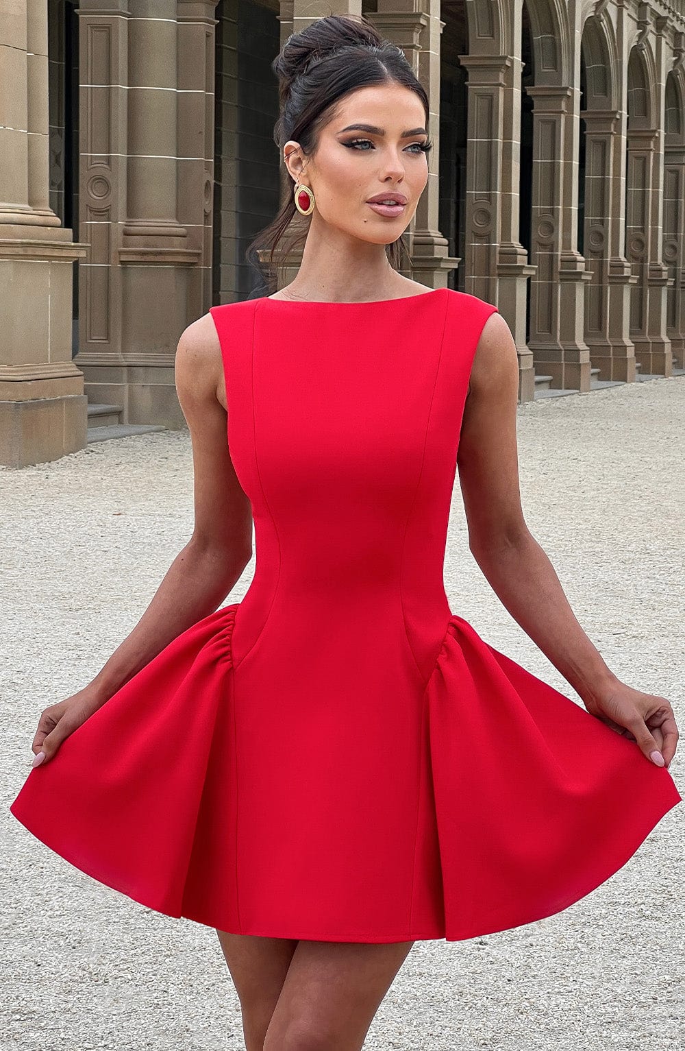 minilena Yalina Mini Dress Red