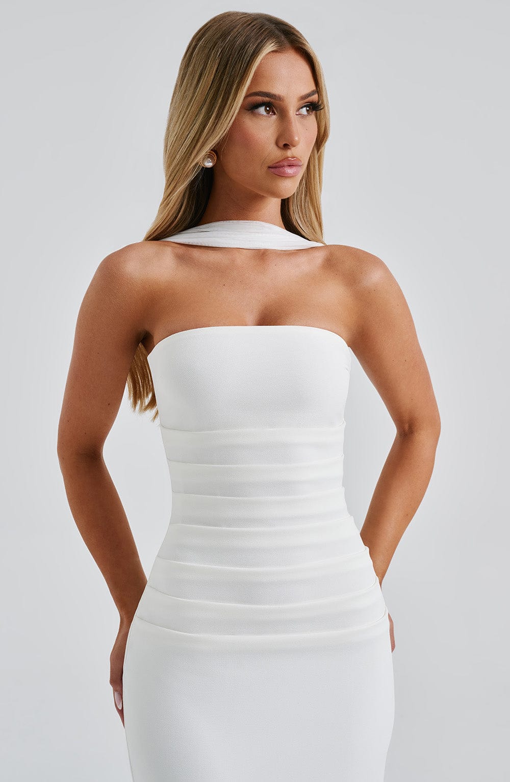 minilena Yulia Maxi Dress Ivory