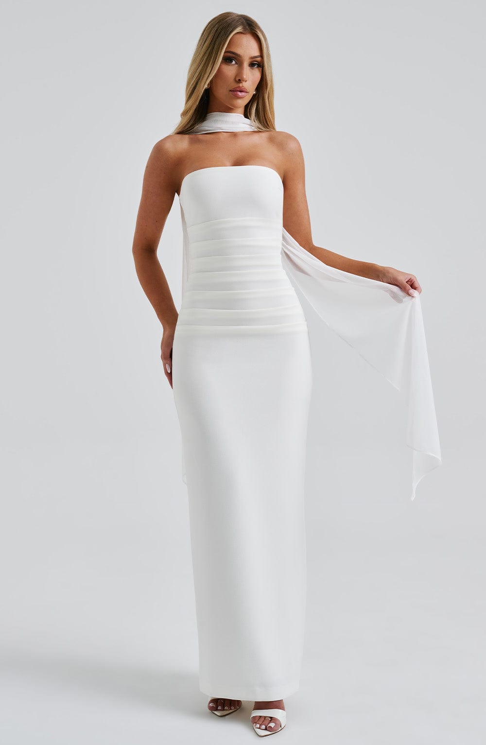 minilena Yulia Maxi Dress Ivory