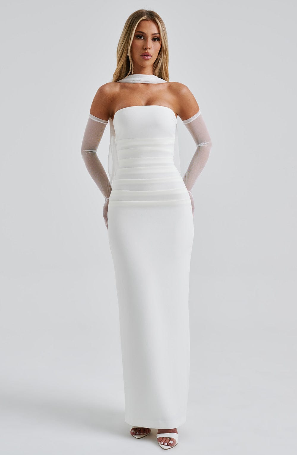 minilena Yulia Maxi Dress Ivory